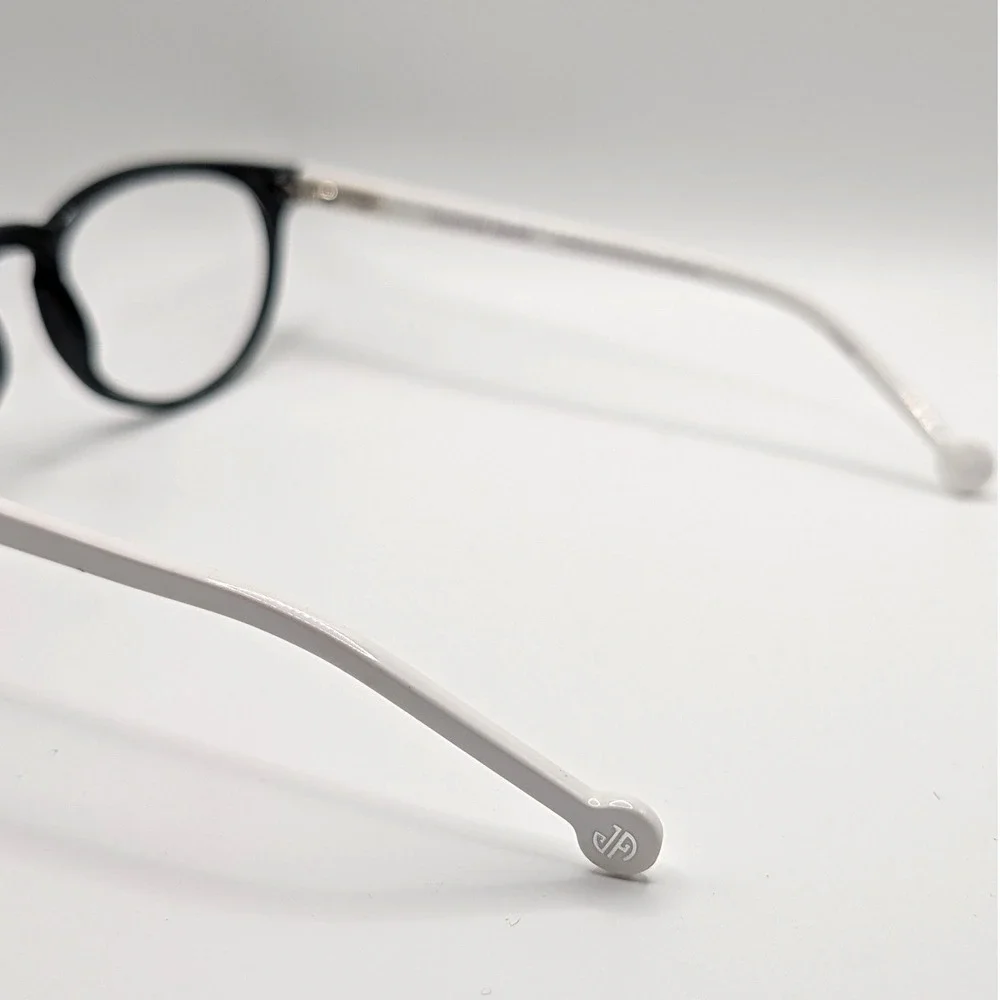Jonathan Adler (+1.50) JA803 Black White Round Eyeglasses Frames 51-19-135